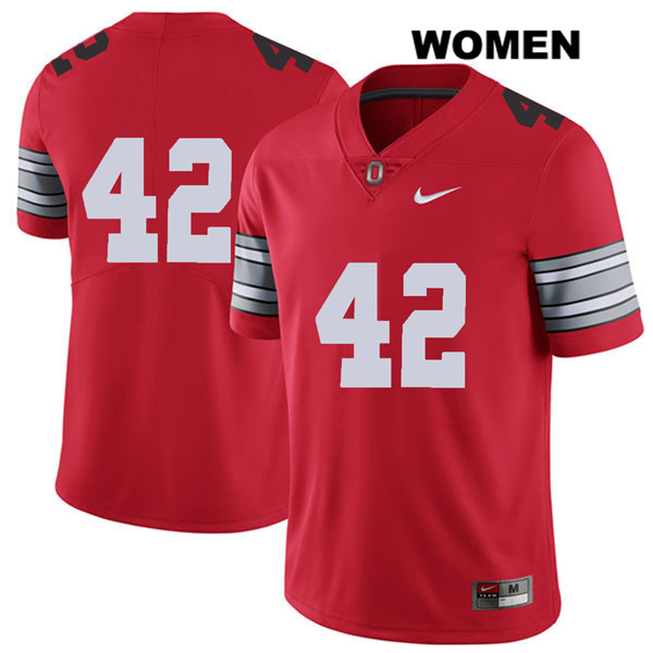 Ohio State Buckeyes Women's Bradley Robinson #42 Red Authentic Nike 2018 Spring Game No Name College NCAA Stitched Football Jersey WE19J58JS